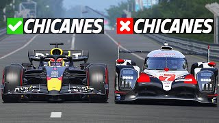 Can An LMP1 Beat An F1 Car CUTTING The CHICANES [upl. by Zarihs]