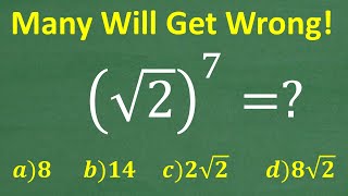 Square root of 2 to the 7th power  How much do you know about square roots and powers [upl. by Hoxie]