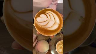 Tulip latte art🌷😱coffeeart espresso coffee tulip latteart barista latte cafe shorts reels [upl. by Halyhs]