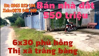 Bán nhà đất giá rẻ 550 triệu 6x30 nở hậu 7m thị xã trảng bàng [upl. by Baumbaugh]