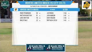 Wangaratta amp District CA  A Grade  Semi Final 2  Rovers United Bruck v City Colts  Day 2 [upl. by Mussman509]