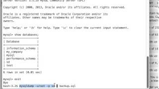 MySQL Tutorials How to take dumpbackup of a database [upl. by Othelia]