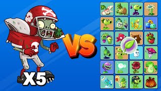 5 ZOMBIS ALL STAR vs TODAS LAS PLANTAS  Plants vs Zombies 2 [upl. by Leroy548]