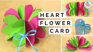 PopUp Flower amp PopUp Heart Card  Paper Crafts Tutorial  Easy DIY Handmade Card Making [upl. by Alleynad392]