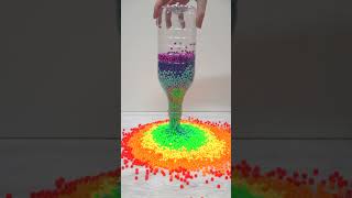 Rainbow Plastic Beads in a Bottle Oddly Satisfying [upl. by Ras]