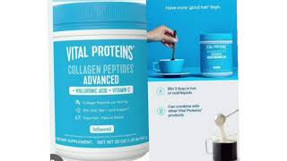 VITAL PROTEINS Powder COLLAGEN PEPTIDES ADVANCED HYALURONIC ACID VITAMIN C Powder [upl. by Atauqal]