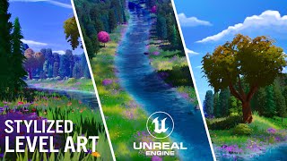 Unreal Engine 5  Stylized Environment Renders  RiverSide [upl. by Marras]