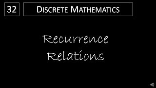 Discrete Math  242 Recurrence Relations [upl. by Hsotnas]