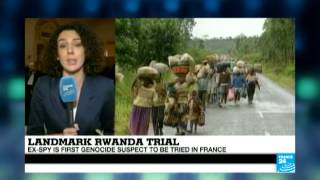 Rwandan genocide Day 2 of trial of genocide suspect [upl. by Yenolem]