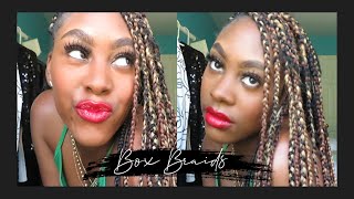 DIY BLONDE BOX BRAIDS  QUARANTINE ADDITION “BEYONCE INSPIRED” [upl. by Venditti14]