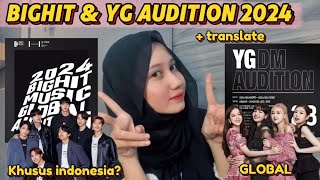 CARA APPLY YG GLOBAL amp BIGHIT AUDITION KHUSUS INDONESIA 2024 [upl. by Peoples]