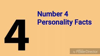 NUMBER 4 PERSONALITY FACTS [upl. by Janyte]