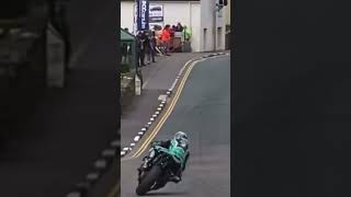 Josh Brookes huge moment in Kirk Michael Isle of Man TT 2024 tt24 iomtt close call [upl. by Ueik]