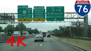 ⁴ᴷ Schuylkill Expressway Interstate 76 eastbound ALTERNATE TAKE 4K VIDEO [upl. by Bria448]