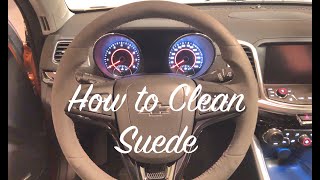 Cleaning a Alcantara Suede Steering Wheel in my Chevy SS ZL1 Steering wheels [upl. by Silrac157]