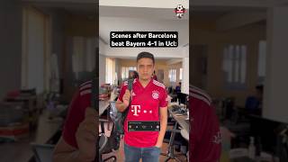 Scenes after Barca vs Bayern Match 🤣 fcbarcelona fcbayern bayernmunich [upl. by Anaerb780]