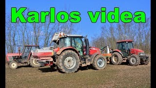 Přihnojování pšenice 2018  Throwing powder  Massey Ferguson  Case  Zetor Crystal [upl. by Annaeirb483]