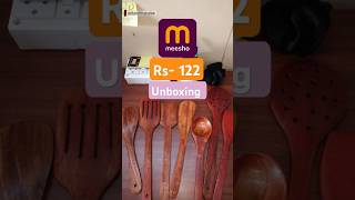 Unboxing wooden spatula meesho meeshofinds home kitchentools youtubeshorts wooden affordable [upl. by Derfniw101]