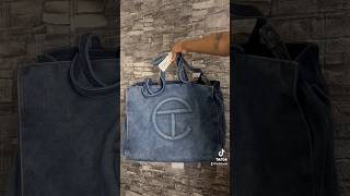 denim telfar bag unboxing telfar luxurybag [upl. by Leahcimrej253]