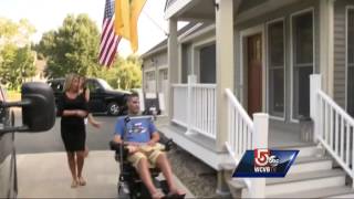 Police athletes and WCVB reporter take part in Ice Bucket Challenge [upl. by Htbazile]