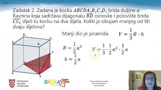 Matematika 4r SŠ  Pripreme za DM Geometrija prostora i geometrijska tijela [upl. by Sihon823]