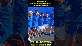 Esultanza Fip European Padel Championships Match Point ItaliaSvizzera con esultanza azzurri [upl. by Arluene]