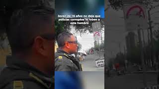 joven de 16 años no deja que policías corruptos le roben pt 2 policia moto mexico usa [upl. by Ahtnicaj]