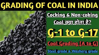 Grading of Coal  What is Cocking Coal and Noncoking Coal  Coal grade Specifications [upl. by Hesoj417]