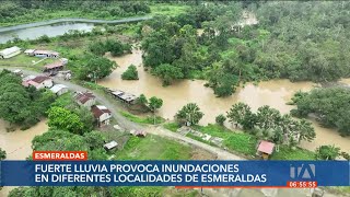 Poblaciones de Esmeraldas se declararon en alerta por desbordamientos de ríos a causa de lluvias [upl. by Delogu]