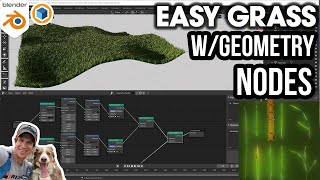 EASY GRASS in Blender with Geometry Nodes [upl. by Millwater479]