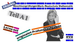 Abschlussprüfungen Musterprüfung 2021 A12  BW Realschule Mathematik [upl. by Sedaiuqlem37]