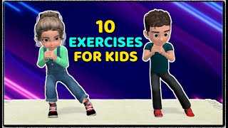 10 ENERGY BOOSTERS AEROBIC EXERCISES FOR KIDS [upl. by Friedman]