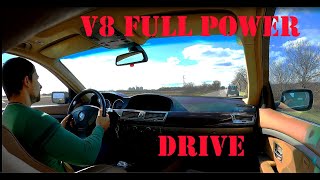 BMW 745i e65 V8  City and Extra Urban Roads Driving  Full Throttle  Overtakes  Passenger POV [upl. by Benita]