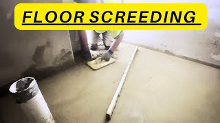 How To Screed A Bathroom Floor  How To Screed  Floor Screeding [upl. by Adnohsar]