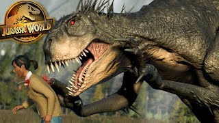 SCORPIOUS REX ATTACKS THE WORLD  Camp Cretaceous  Jurassic World Evolution 2 [upl. by Siraval587]