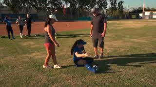 Sliding Drill  Girls Fastpitch Softball [upl. by Laleb686]