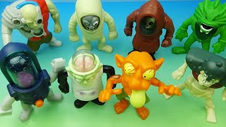 2003 STRETCH SCREAMERS set of 8 McDONALDS HAPPY MEAL COLLECTIBLES VIDEO REVIEW wRecalled Figures [upl. by Murdocca]