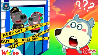 Wolfoo No Entry to the Police Office l Cartoons for Kids l WOA Cartoon World [upl. by Klina]