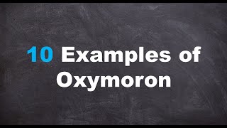 Ten Examples of Oxymoron [upl. by Griffis586]