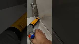 How to apply silicone sealant in bathroom kitchen siliconeadhesive siliconeglue siliconesealant [upl. by Leissam855]