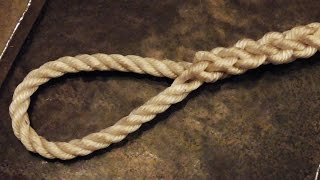 quotEasy To Followquot  How To Tie An Eye Splice In 3 Strand Rope [upl. by Xenos]