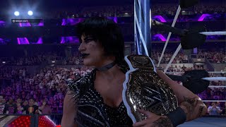 Maxxine Dupri with Ivy Nile vs Rhea Ripley Injured WWE Womens World Heavyweight Championship [upl. by Allesiram]