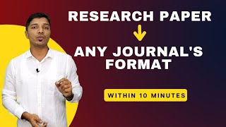 Convert your research paper into any journals format quickly II Key points II My Research Support [upl. by Figueroa902]