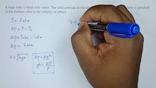 Calculate the velocity of efflux  Fluid Mechanics [upl. by Gallagher]