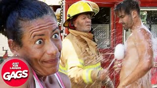 Best Firefighter Pranks  Just For Laughs Gags [upl. by Klecka]