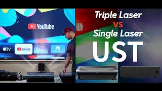 AWOL Vision LTV3500 Pro Triple Laser UST vs Single Laser BenQ V7050i [upl. by Hild]