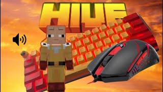 HIVE skywars custom keyboard  mouse sounds 🐤 no commentary [upl. by Sorrows]