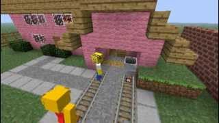 The Simpsons opening in Minecraft [upl. by Soph]