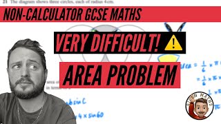 Very Difficult GCSE Maths Questions Challenging Circles Problem NonCalc [upl. by Liam]