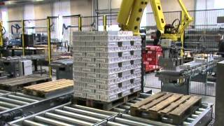 Fully automatic robot palletizing system [upl. by Cleavland285]